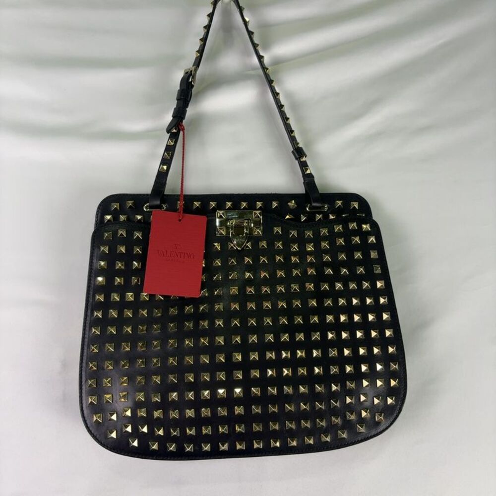 Valentino Napa Leather Studded Shoulder Bag